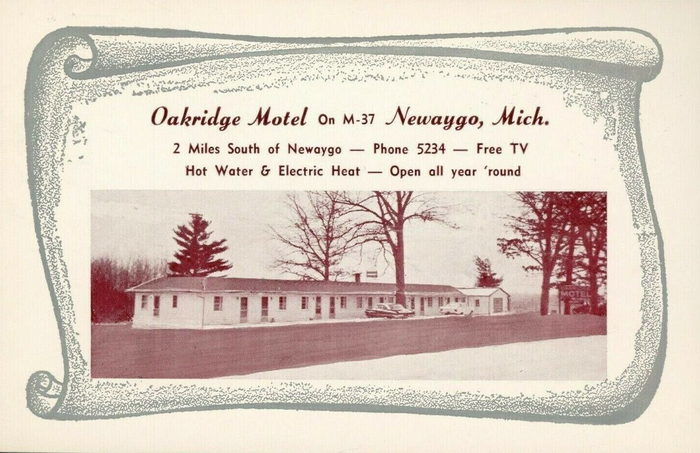 Oakridge Motel (Cronks) - Old Postcard